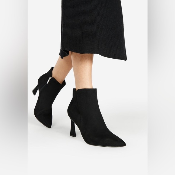 NEW Black Faux Suede Stiletto Bootie - Picture 1 of 5